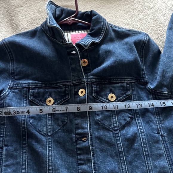 Kate Spade Classic Denim Jacket, Size extra small, Color in indigo blue - Picture 6 of 11